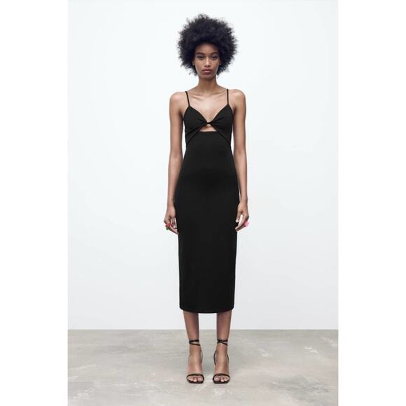 NWT ZARA GATHERED DRESS - Picture 1 of 13